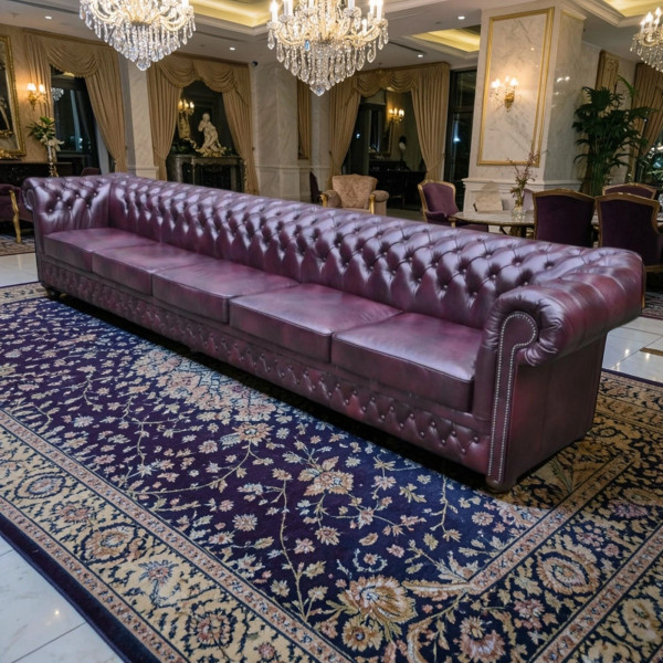 Chesterfield Rochester KC Claridge 5Sitz Sofa XXL in A100