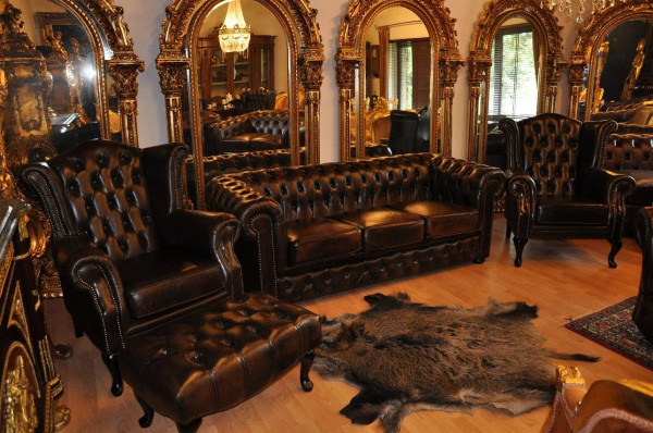 Chesterfield Rochester CLARIDGE Garnitur 3+1+1