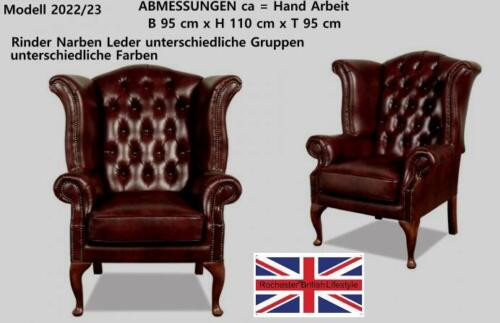 Chesterfield Rochester® 'Wing Chair King Premium Leder Kaiminsessel A100
