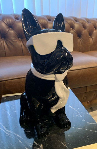Französische Bulldogge schwarz 35 cm