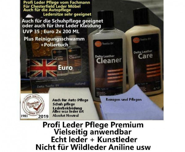 2 x 200 ml Lederpflege und Lederreinigung